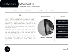 Tablet Screenshot of magazine.seymourprojects.com